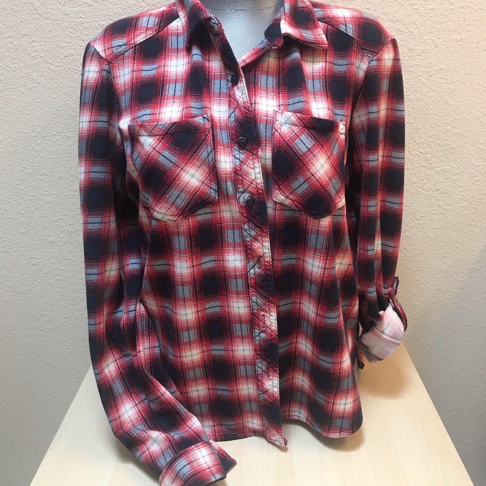 Eden&Olivia. Plaid Button Down Shirt.Modern Flannel. Warm, Soft. Comfy. …